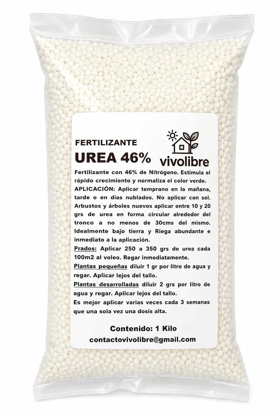 UREA GRANULADA 46% NITROGENO 1 KILO 1