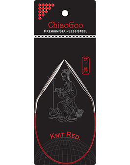 Palillos Circulares ChiaoGoo Knit Red (30cm)