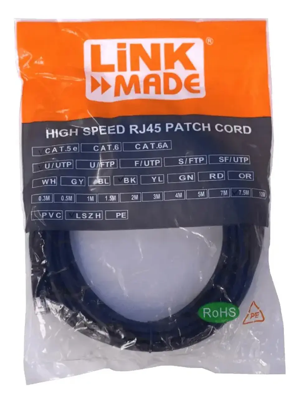 Linkmade Cpn-75l Cable De Red Cat 5e 7.5m Negro 1