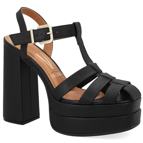 Sandalia Maxi Plataforma Vizzano EcoCuero Negro 1395-102-7286-15745