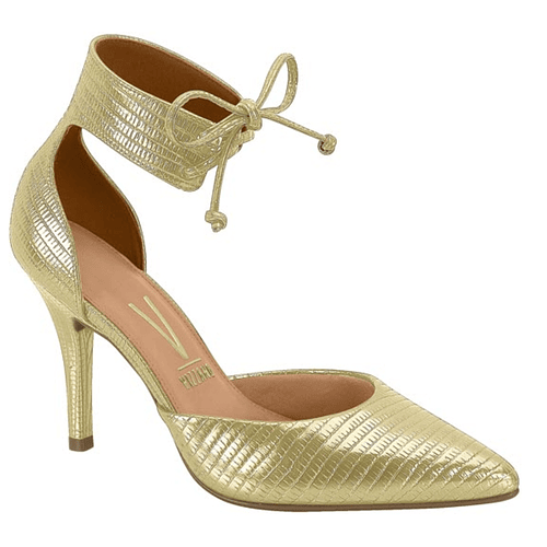 Zapato Taco Aguja Stiletto Vizzano Dorado 1184-1573-25699-66