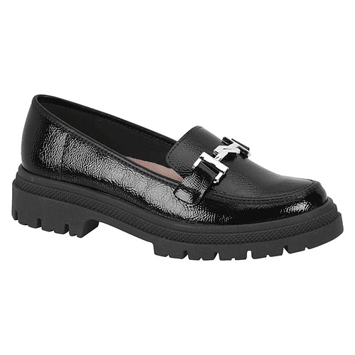 Mocasin Mujer Moleca Efecto Charol Negro 5775-102-11464-15745