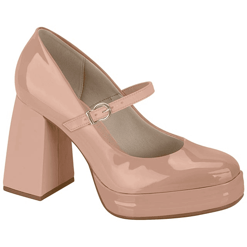 Zapato Beira Rio Efecto Charol Nude 4298-103-13488-52531