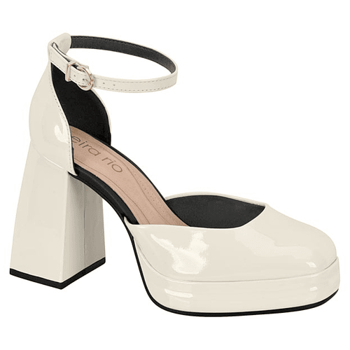 Zapato Beira Rio Efecto Charol Blanco Off 4298-100-13488-35312