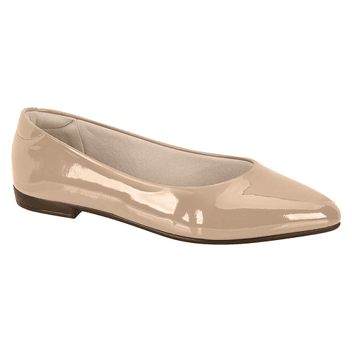 Ballerina Mujer Beira Rio Efecto Charol Beige 4136-395-6000-29452