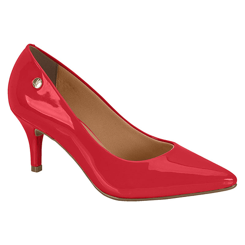 Zapato Taco Aguja Stiletto Vizzano Efecto Charol Rojo 1185-702-13488-86347