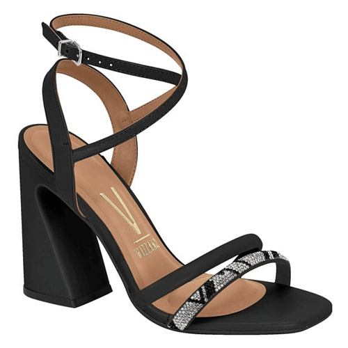 Sandalia Taco Cuadrado Vizzano EcoCuero Negro 6403-217-26377-71687