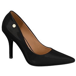 Zapato Taco Aguja Stiletto Vizzano Efecto Charol Negro 