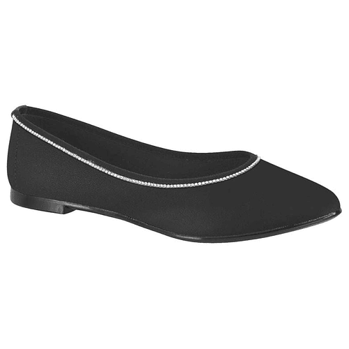 Ballerina Mujer Moleca Efecto Gamuza Negro