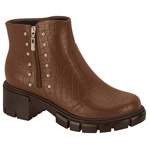 Botin Moleca EcoCuero Croco Marron