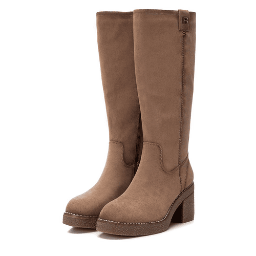 Bota Refresh Efecto Gamuza Beige