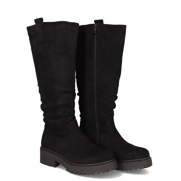 Bota New Walk Efecto Gamuza Negro 2