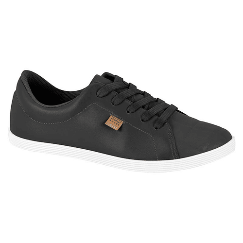 Zapatilla Casual Eco Cuero Negra 4205-123-23711-15745