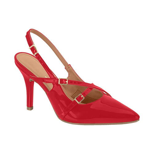 Stiletto Taco Aguja Efecto Charol Rojo 1184-1193-13488-86347