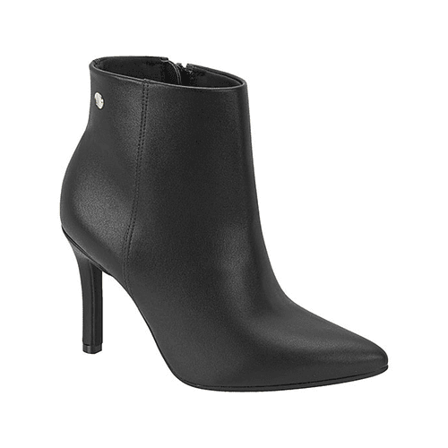 Botin Taco Aguja Eco Cuero Negro 3049-219-23580-15745