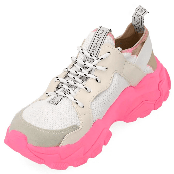 Zapatilla BKR Blanco Pink A6130 3