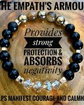 EMPATH'S ARMOR PROTECTION Talisman bracelet, powerful stress relief, positive energy, healing stones 