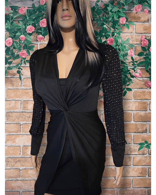 Diamonds Black Elegance Twist Dress 