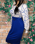 Veronica Elegant Design Dress (Belt included) 