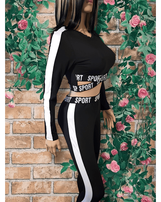 FlexFit Chic 2 Piece Top and Elastic Leggings Set