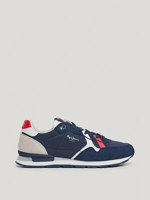 sapatilhas running detalhes camurça - brit