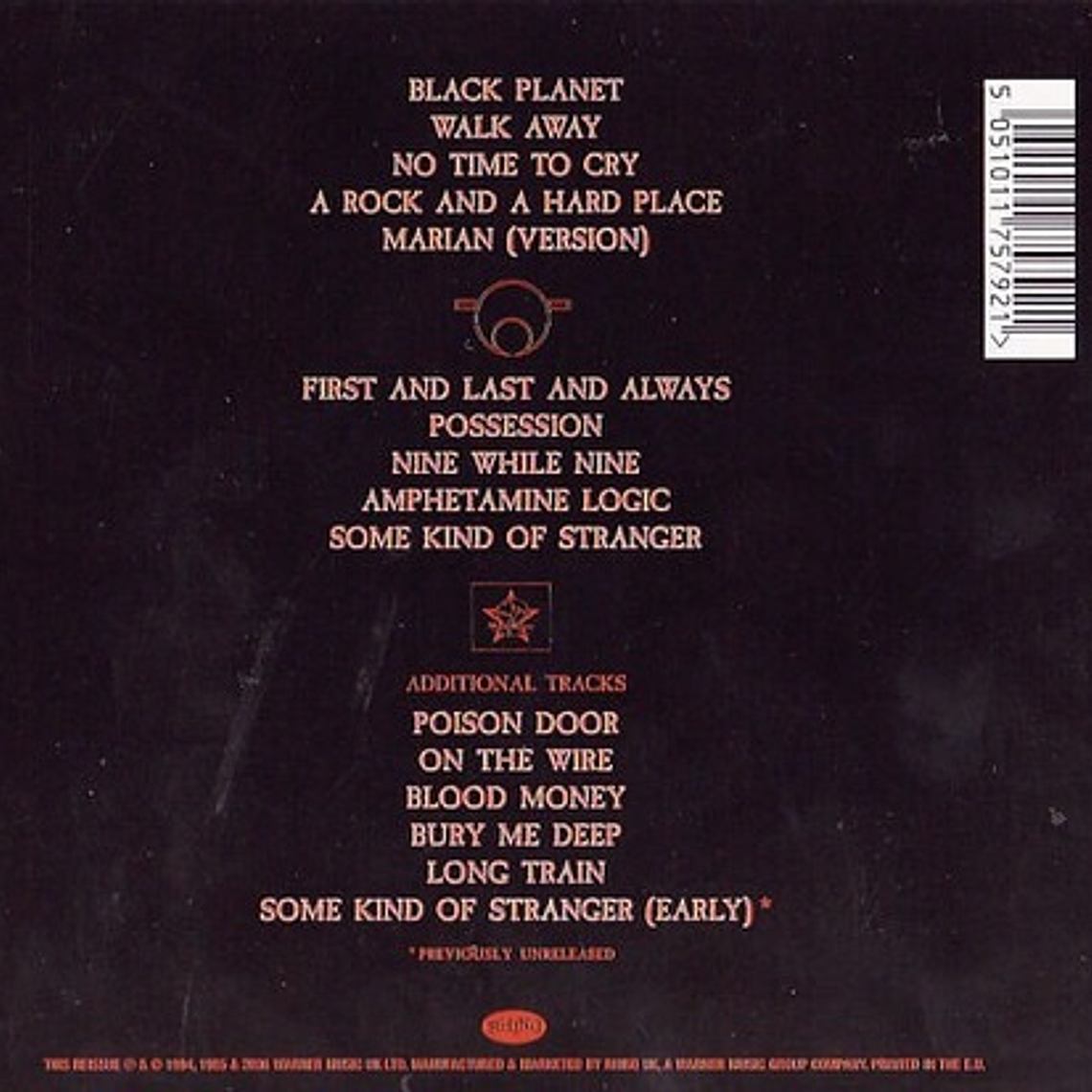 Sisters Of Mercy - First And Last And Always (cd) 1