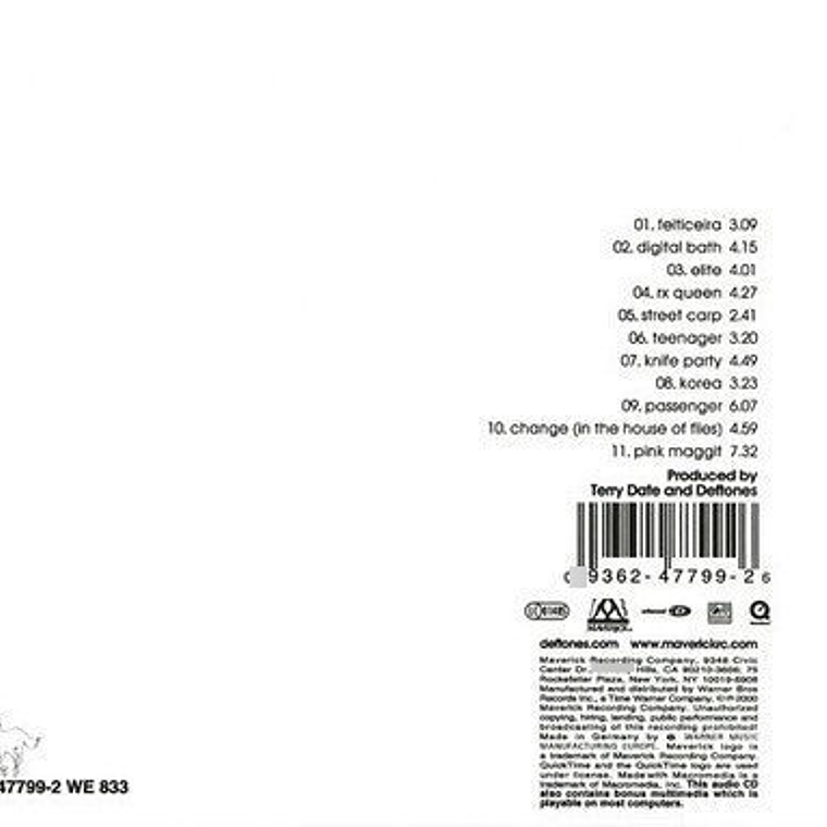 Deftones White Pony Cd Y Sellado 3