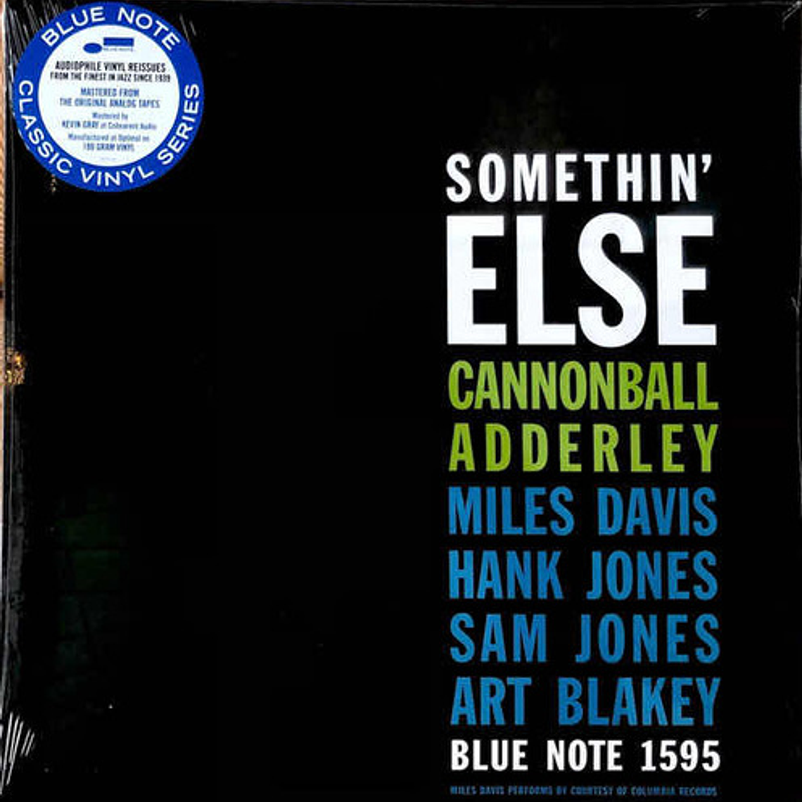 Vinilo Jazz Somethin Else Cannonball Adderley Edición Limitada Blue Note 1