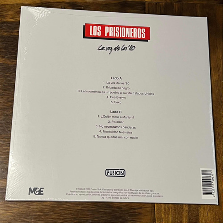 Vinilo Los Prisioneros - La Voz De Los 80 3