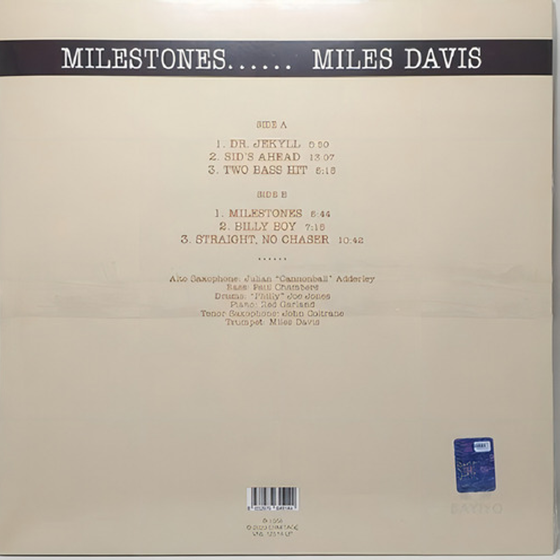 Miles Davis - Milestones (clear Vinyl) 1