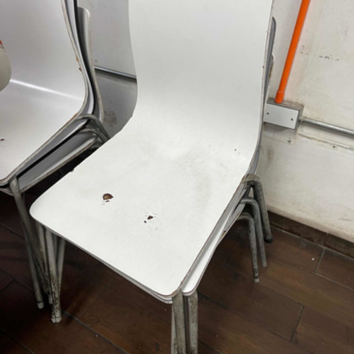 Sillas Restaurant Blancas Madera Fierro 1