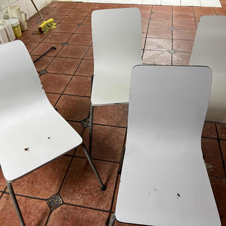 Sillas Restaurant Blancas Madera Fierro 2