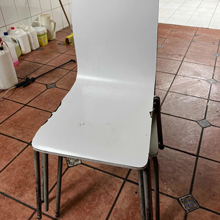 Sillas Restaurant Blancas Madera Fierro 3