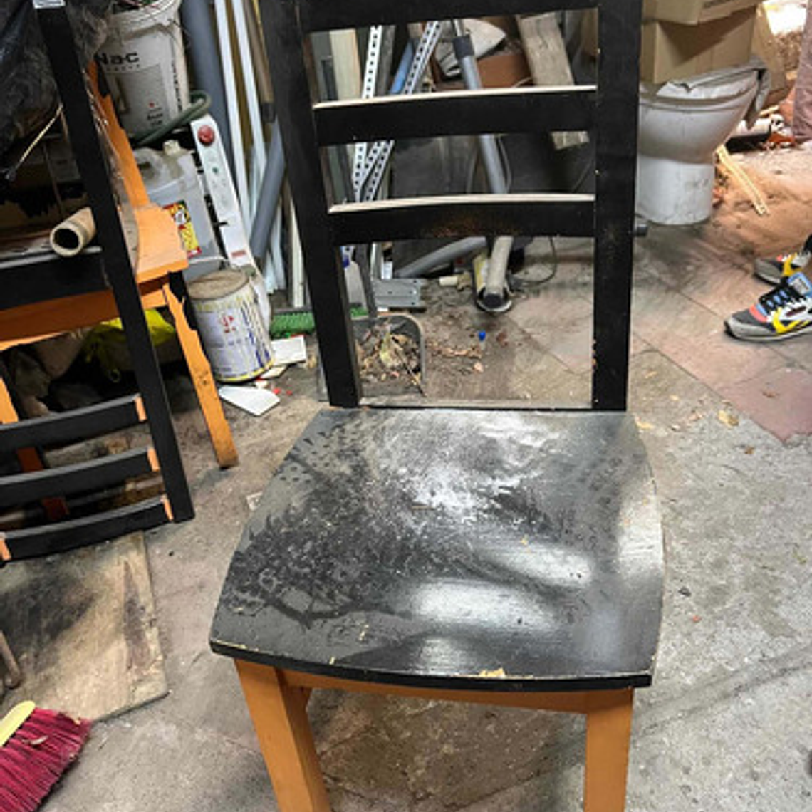 Sillas Restaurant Blancas Madera Fierro 4