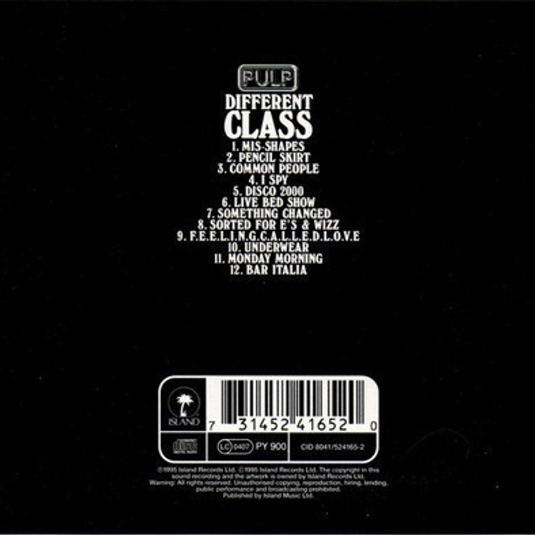 Pulp - Different Class (cd) 2