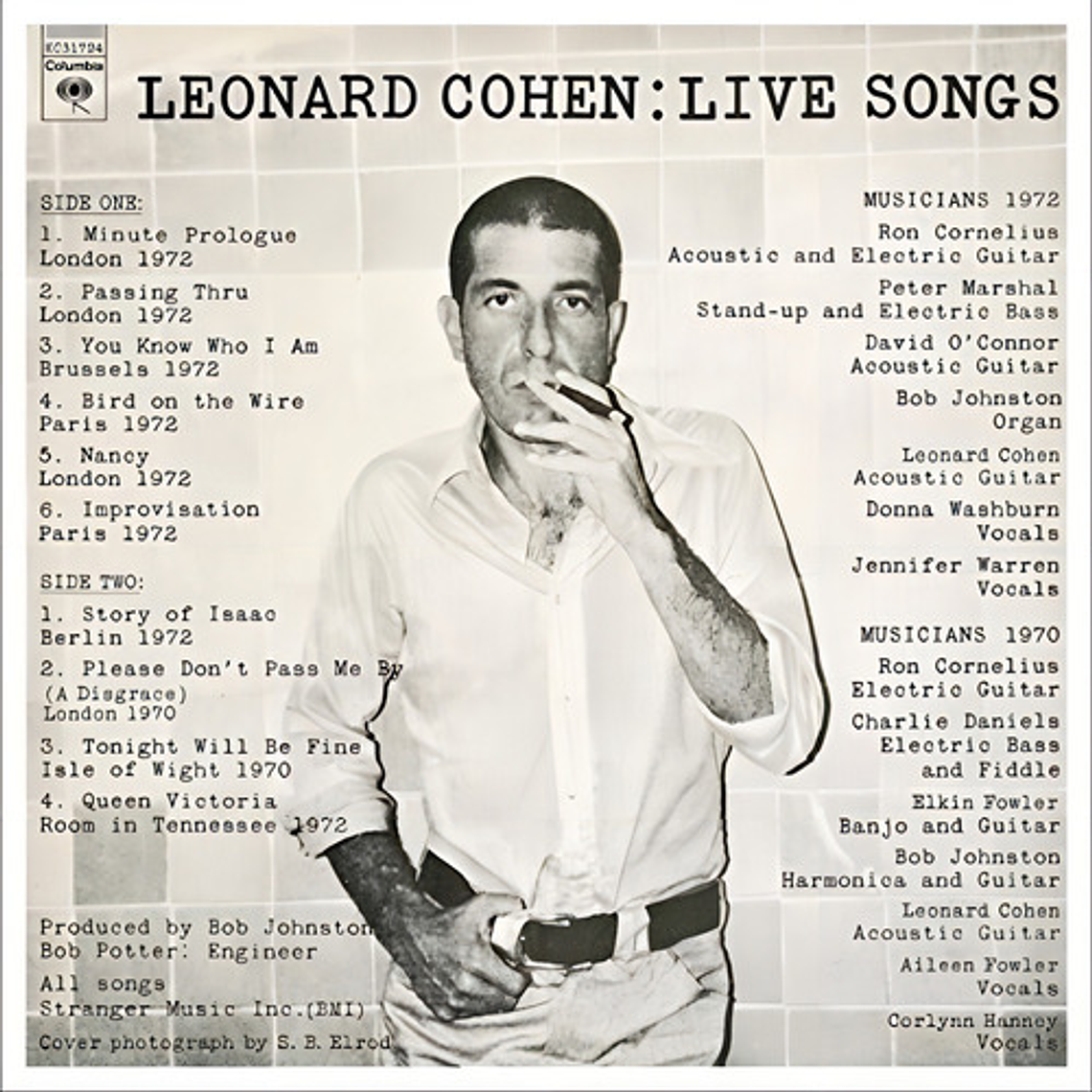 Leonard Cohen - Live Songs 1