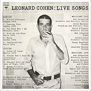 Leonard Cohen - Live Songs