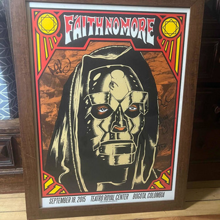 Cuadro Serigrafía Oficial Faith No More En Colombia 2015 1