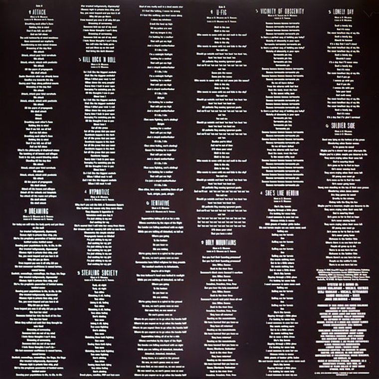 Vinilo System Of A Down - Hypnotize (nuevo Sellado) 6