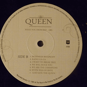 Vinilo Queen - Rock You From Rio - 1985