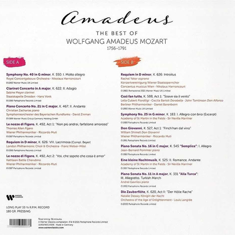 Amadeus The Best Of Mozart 2