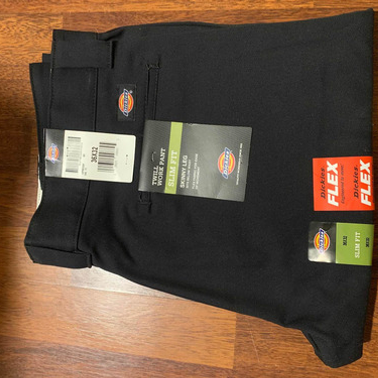 Pantalón Dickies Slim Fit Flex Skinny Leg 36x32 Negro 2