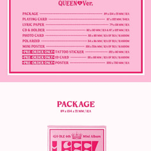 Nuevo Disco Cd (g)i-dle - I Feel (queen Version) (mini Cd)