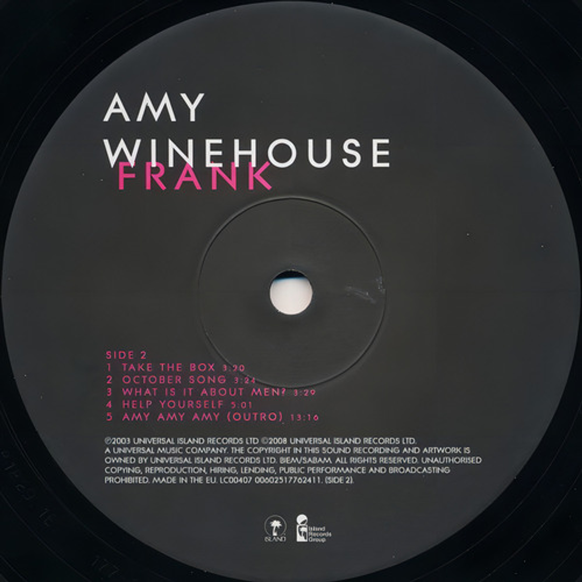 Amy Winehouse - Frank Half Speed Master 2lp 5