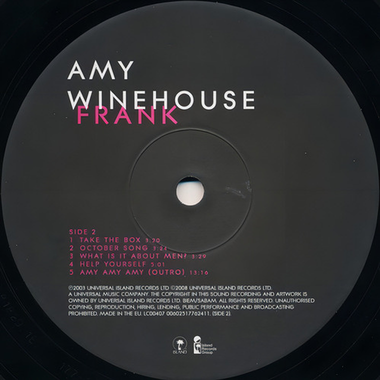 Amy Winehouse - Frank Half Speed Master 2lp 5