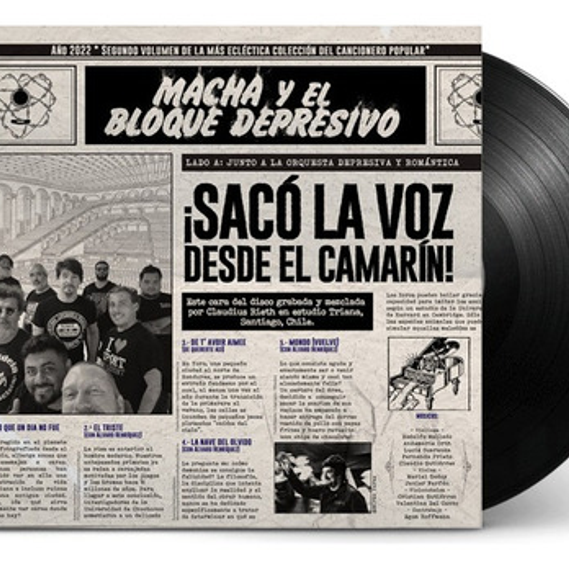 Vinilo Macha Y El Bloque Depresivo - Sacó La Voz Desde El Ca 1