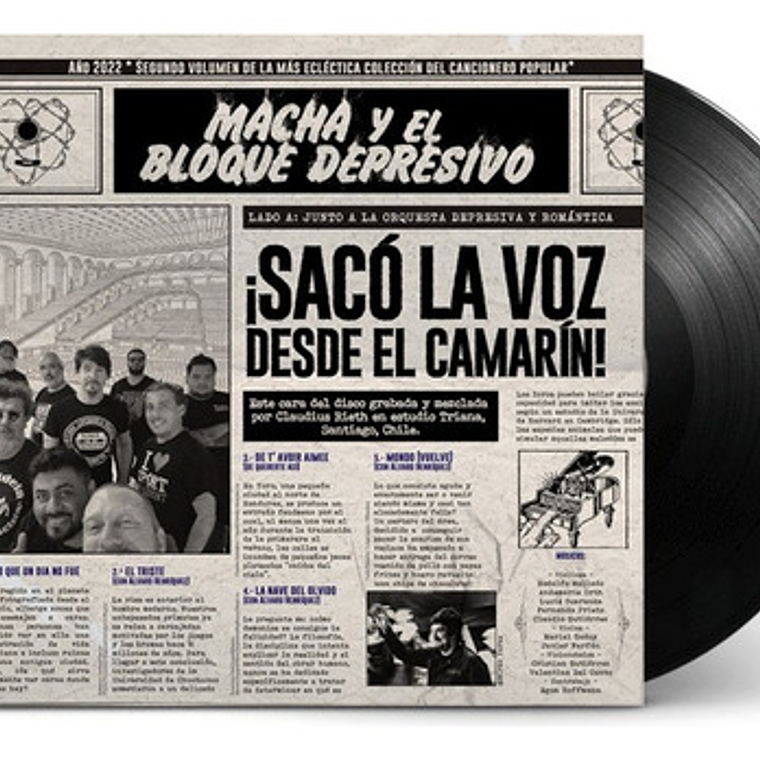 Vinilo Macha Y El Bloque Depresivo - Sacó La Voz Desde El Ca 1