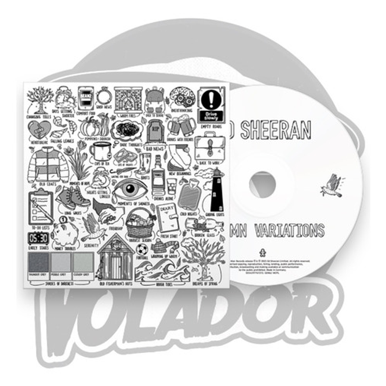 Cd Ed Sheeran Variaciones De Otoño Físico Digifile 2023 Pop Warner Music 1