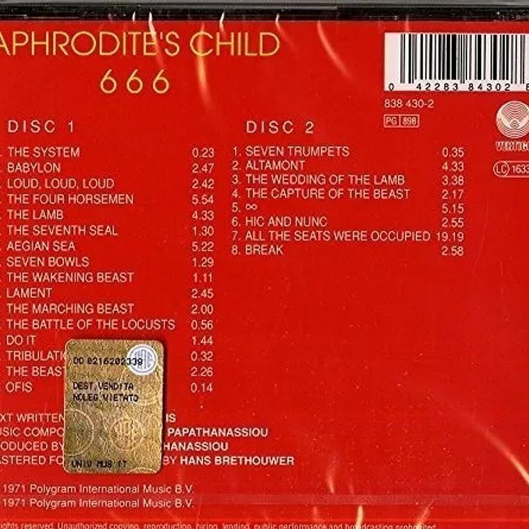 Aphrodites Child - 666 (2cd) 1
