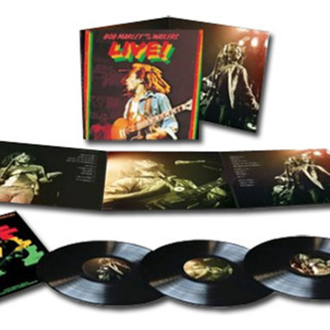 ¡lp Bob Marley En Vivo! Triple Portada Triple Y Libreto Editorial. Limitado 1